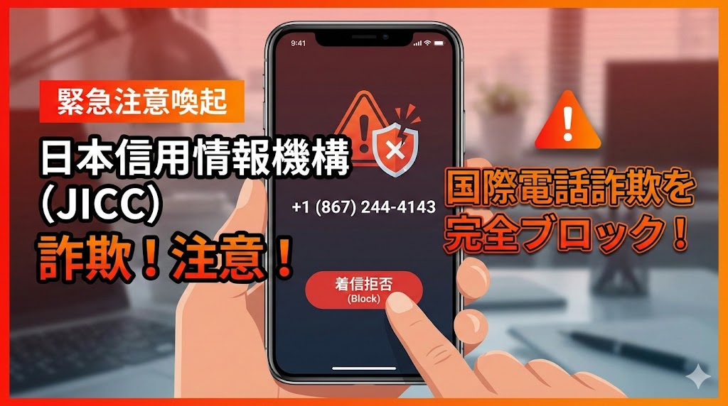 【注意喚起】+1(867)244-4143はJICC騙りの詐欺電話。論理的根拠と着信拒否設定